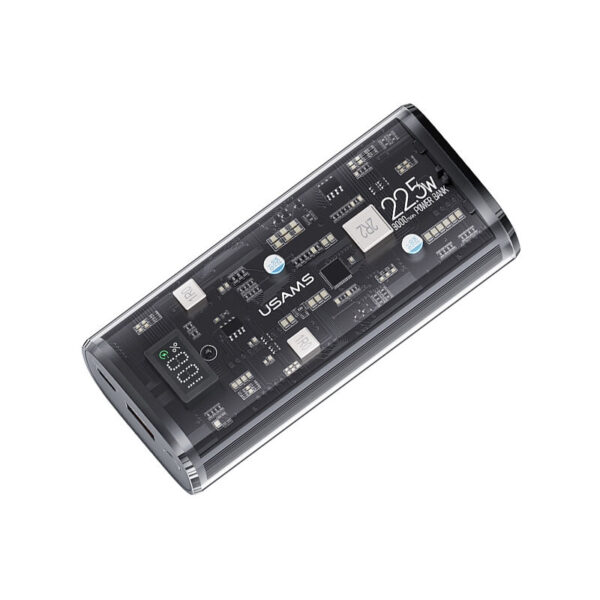 9,000mAh Powerbank con Puertos USB-A, 1 USB-C. Potencia de 22.5W translúcido
