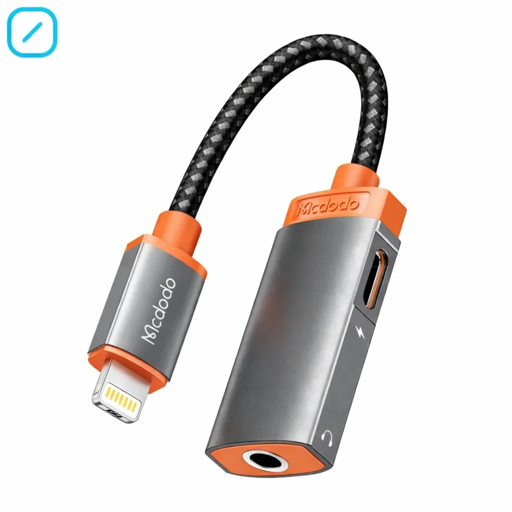 Adaptador 2en1 Lightning a Carga Lightning + Audio Jack