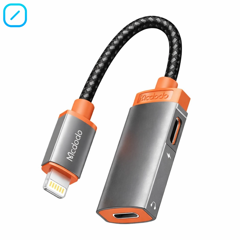 1 A 2 De Lightning A Lightning de carga + Lightning de audio